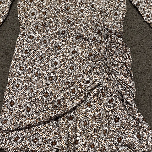Veronica Beard Alamo Medallion Print Sill Ruffle Mini Dress NWT - Picture 6 of 11